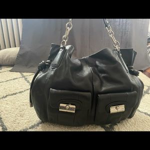 Black Leather Coach Bag!